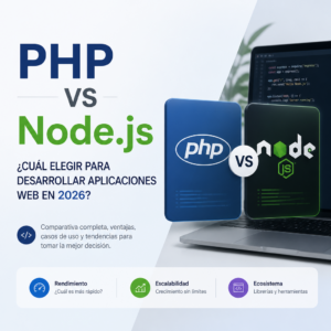 PHP vs Node.js: ¿cuál elegir para desarrollar aplicaciones web en 2026?